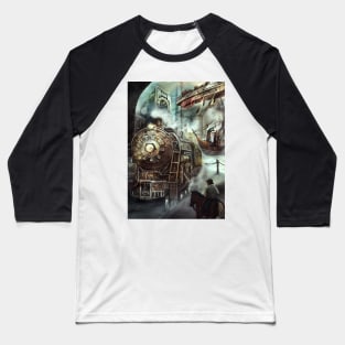 Steampunk World Baseball T-Shirt